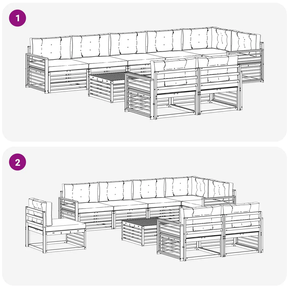 9-Piece Outdoor Sofa Set