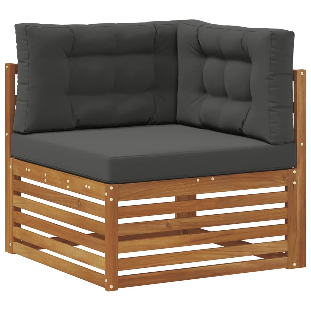 Outdoor Sofa Set 8 Pieces Natural Anthracite Garden Furniture Modular Patio