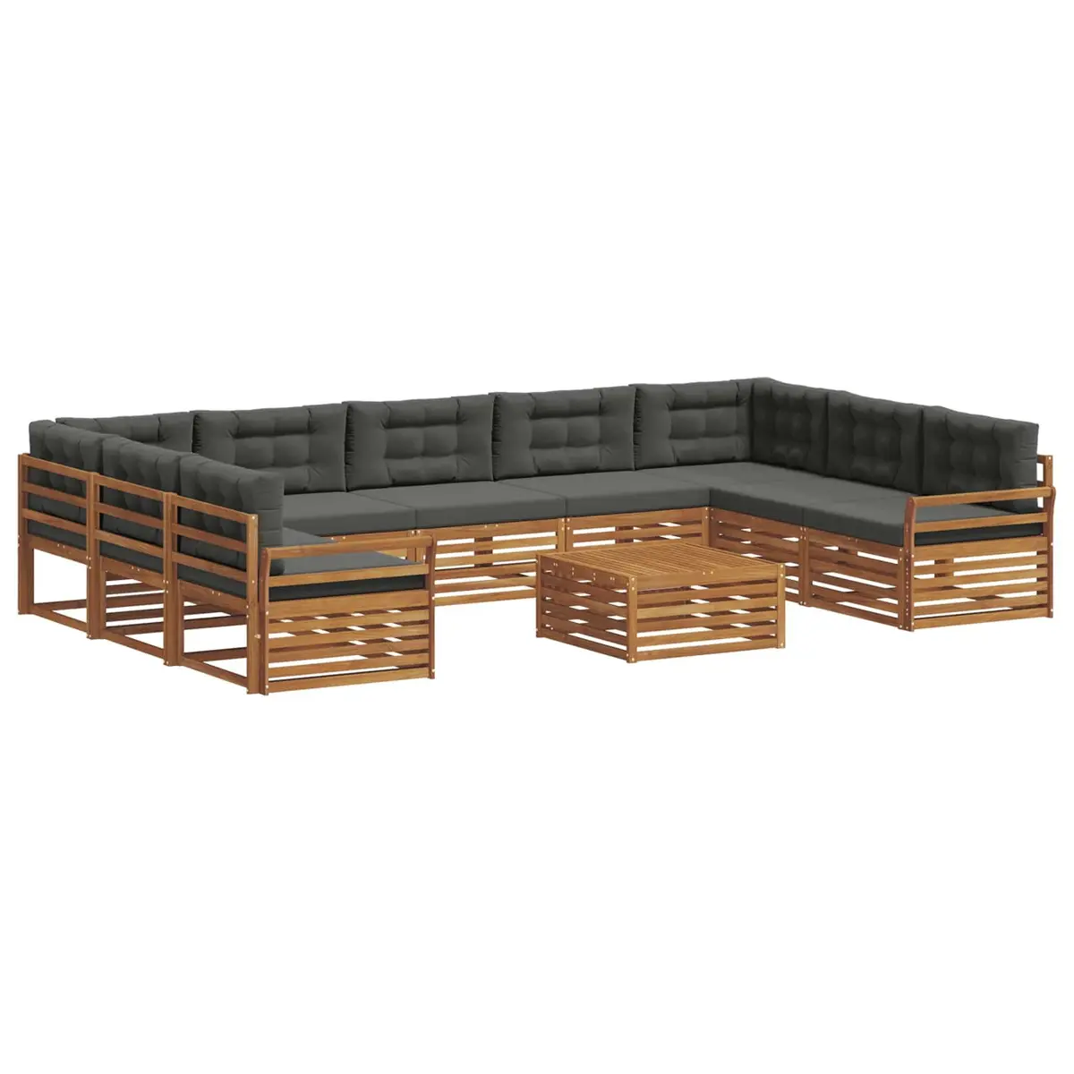 Outdoor Sofa Set Modular Lounge 10 Piece Natural