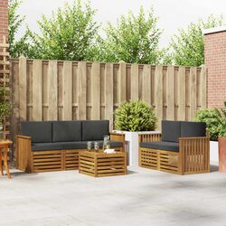 Durable 6-Piece Outdoor Sofa Set - Anthracite Acacia