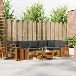 Comfortable 8-Piece Outdoor Sofa Set with Acacia Wood
