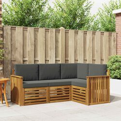 Reliable 4-Piece Outdoor Sofa Set in Solid Acacia