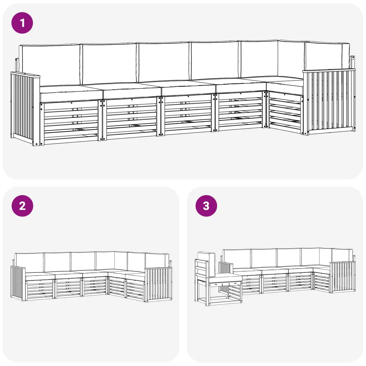 6-Piece Outdoor Sectional Set