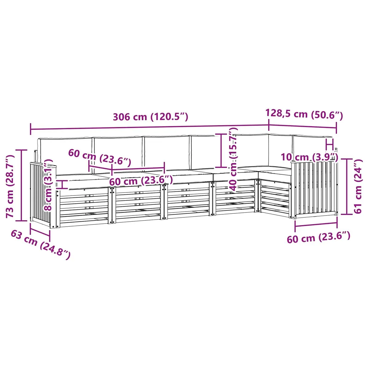 6-Piece Outdoor Sectional Set