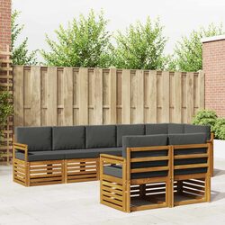 Sofa Sets 8 pcs Garden Furniture Outdoor Lounge Natural Anthracite Acacia Wood