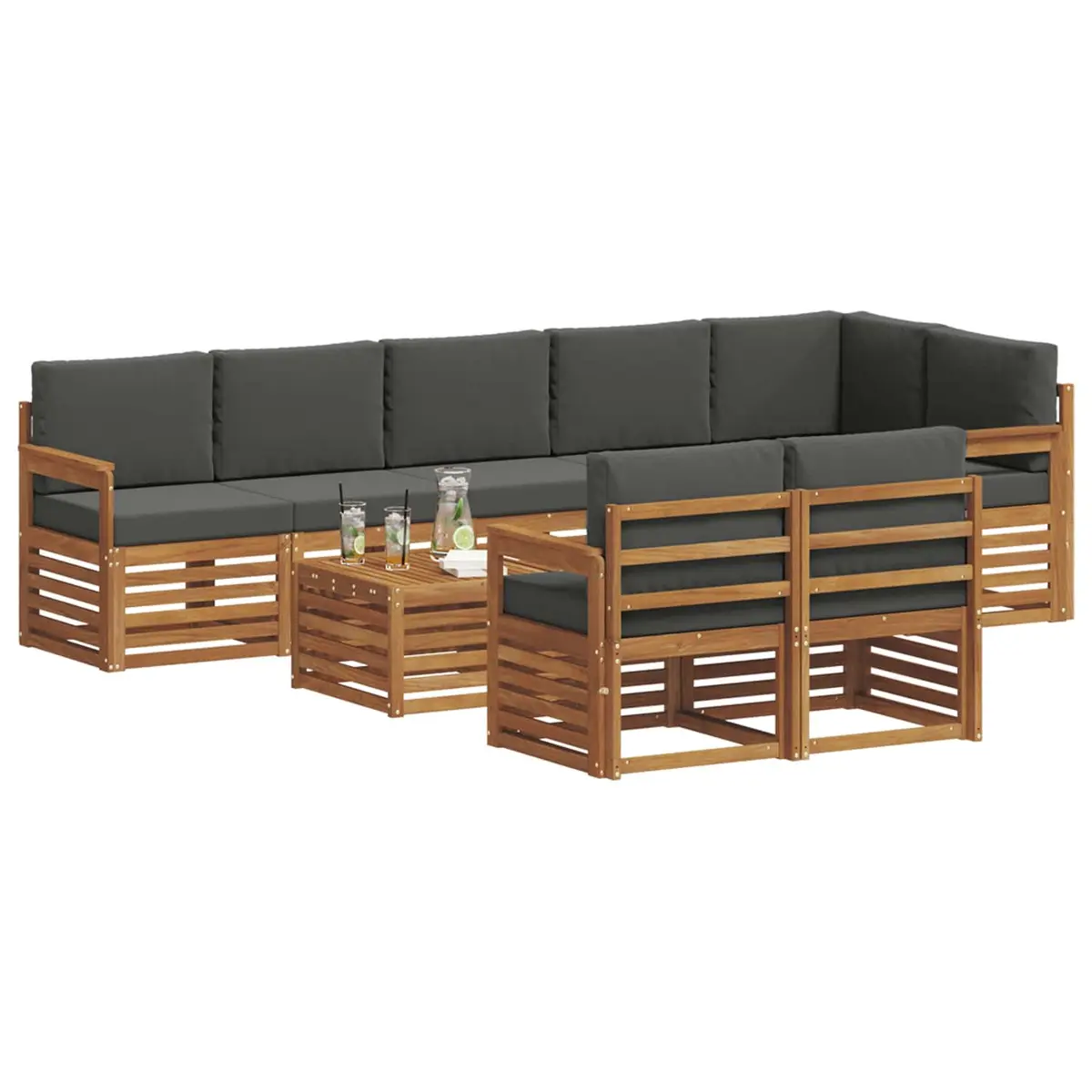 9-Piece Outdoor Sectional Sofa Set