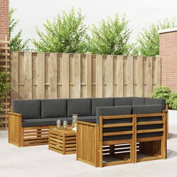 Value-Driven 9-Piece Outdoor Sofa Set in Solid Acacia Wood