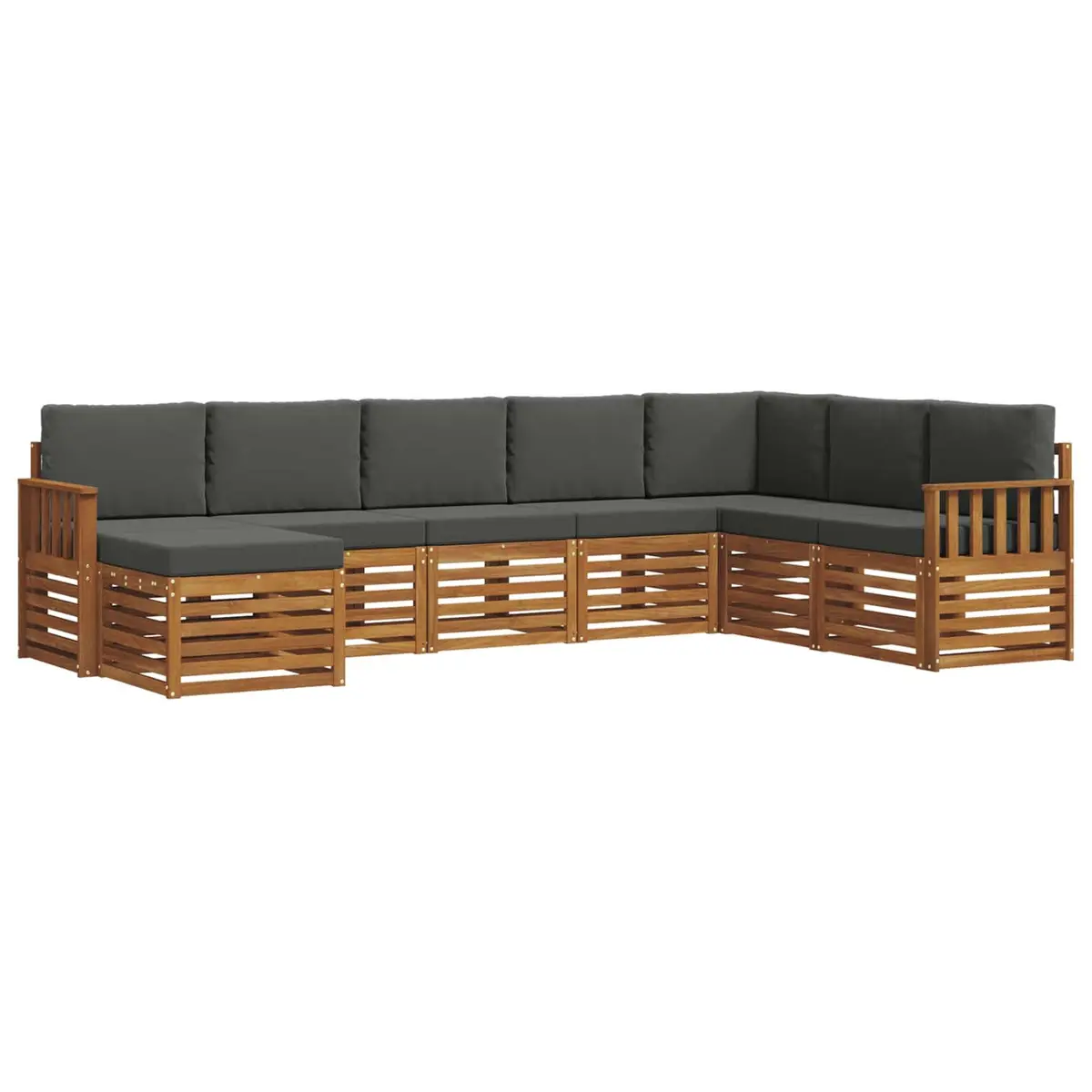 Outdoor Sofa Set 8 Pieces Garden Furniture Solid Wood Patio Lounge Seating