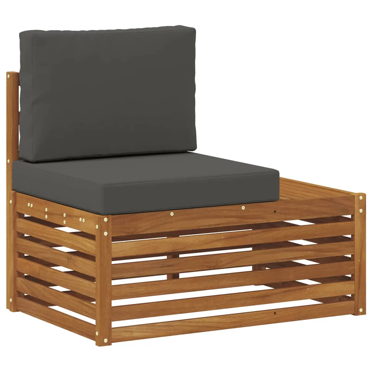 Outdoor Sectional Sofa Set 2 Piece Garden Furniture Lounge Seating Natural Anthracite