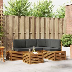 Reliable Outdoor Sectional Sofa Set with Acacia Wood