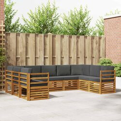Reliable 9-Piece Outdoor Sofa Set - Acacia Wood
