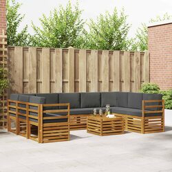 10-Piece Outdoor Sofa Set: Quality Acacia & Practical Design