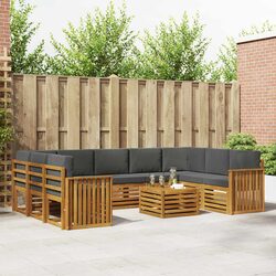 Versatile 10-Piece Outdoor Sofa Set Made of Acacia