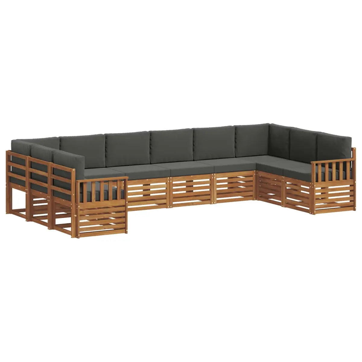Outdoor Sectional Sofa Set Modular Lounge 10 Piece Brown