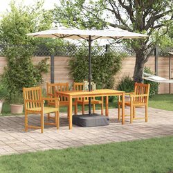 Rustic Outdoor Dining Set: 5 Pieces of Comfort