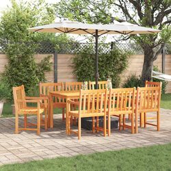 9-Piece Rustic Garden Dining Set for Outdoor Fun