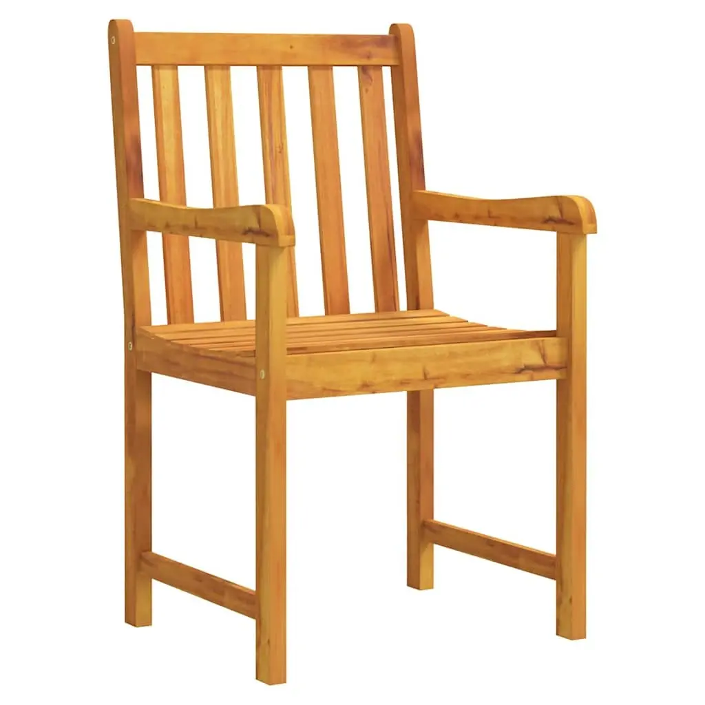 Garden Dining Set Outdoor Furniture 9 Pieces Brown Acacia Wood