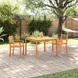 Reliable 3-Piece Outdoor Dining Set in Brown