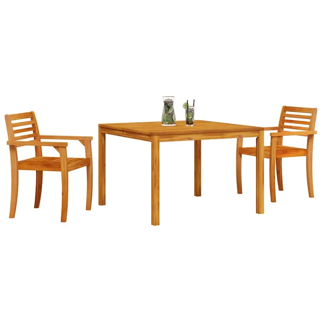 3-Piece Outdoor Dining Set in Brown