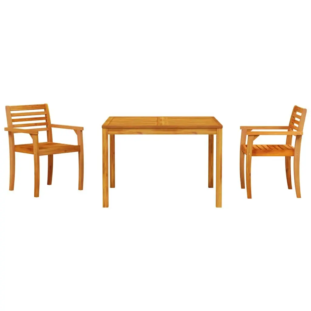 3-Piece Outdoor Dining Set in Brown