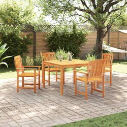 5-Piece Acacia Wood Dining Set for Your Outdoor Space