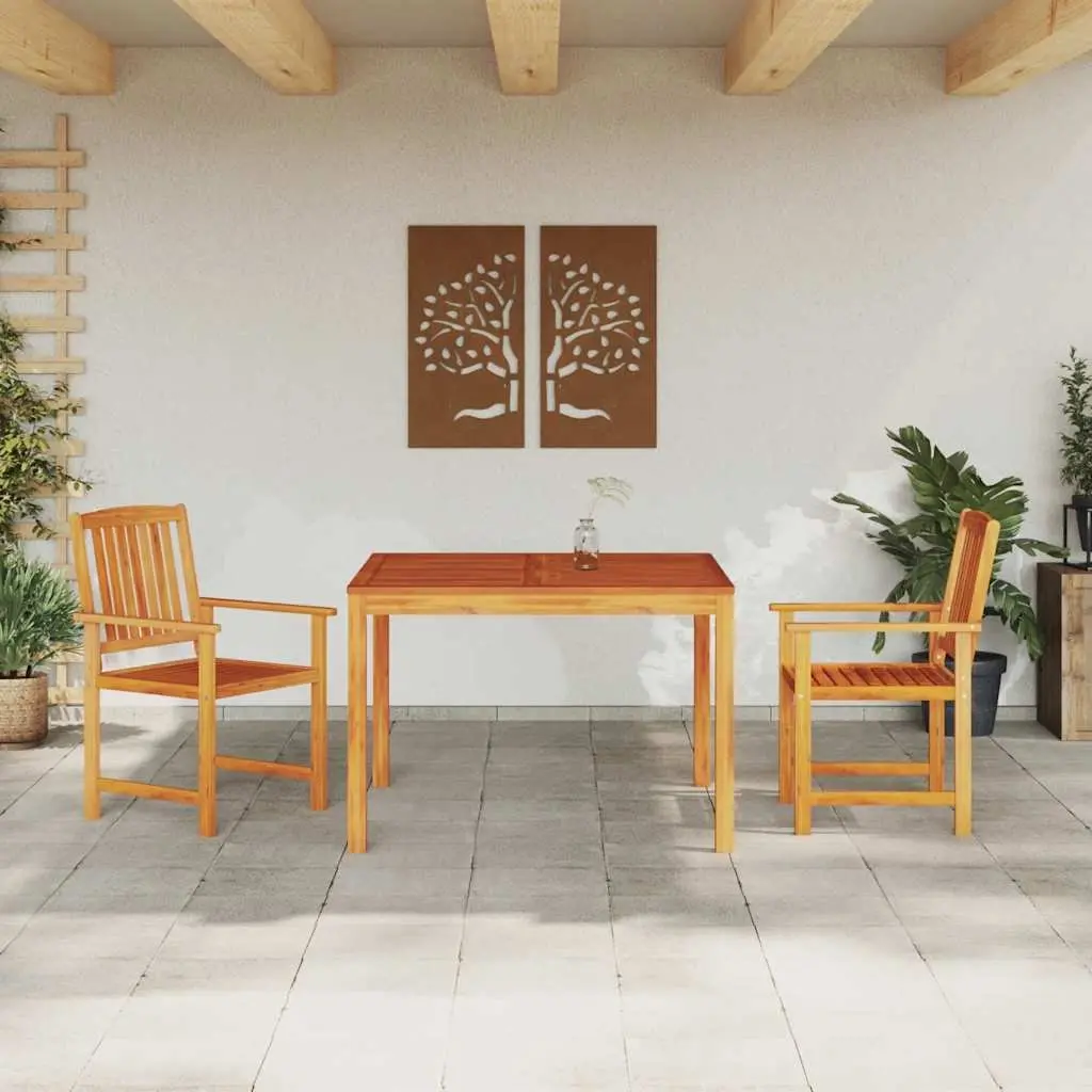 Brown Acacia Wood Garden Dining Set