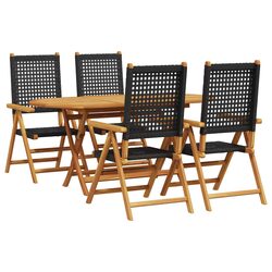 Reassuring Quality: 5-Piece Folding Dining Set