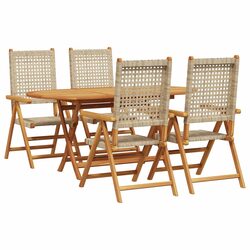 Durable 5-Piece Outdoor Dining Set with Comfort in Mind