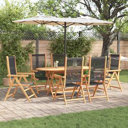 Reliable Acacia Wood Dining Set: 7-Piece for Your Patio