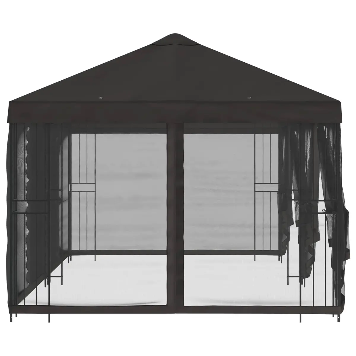 Garden Gazebo Outdoor Canopy 6x3m Anthracite Mesh Sidewalls