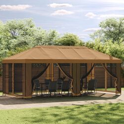 Reliable 6 x 3 m Gazebo Frame in Black Steel