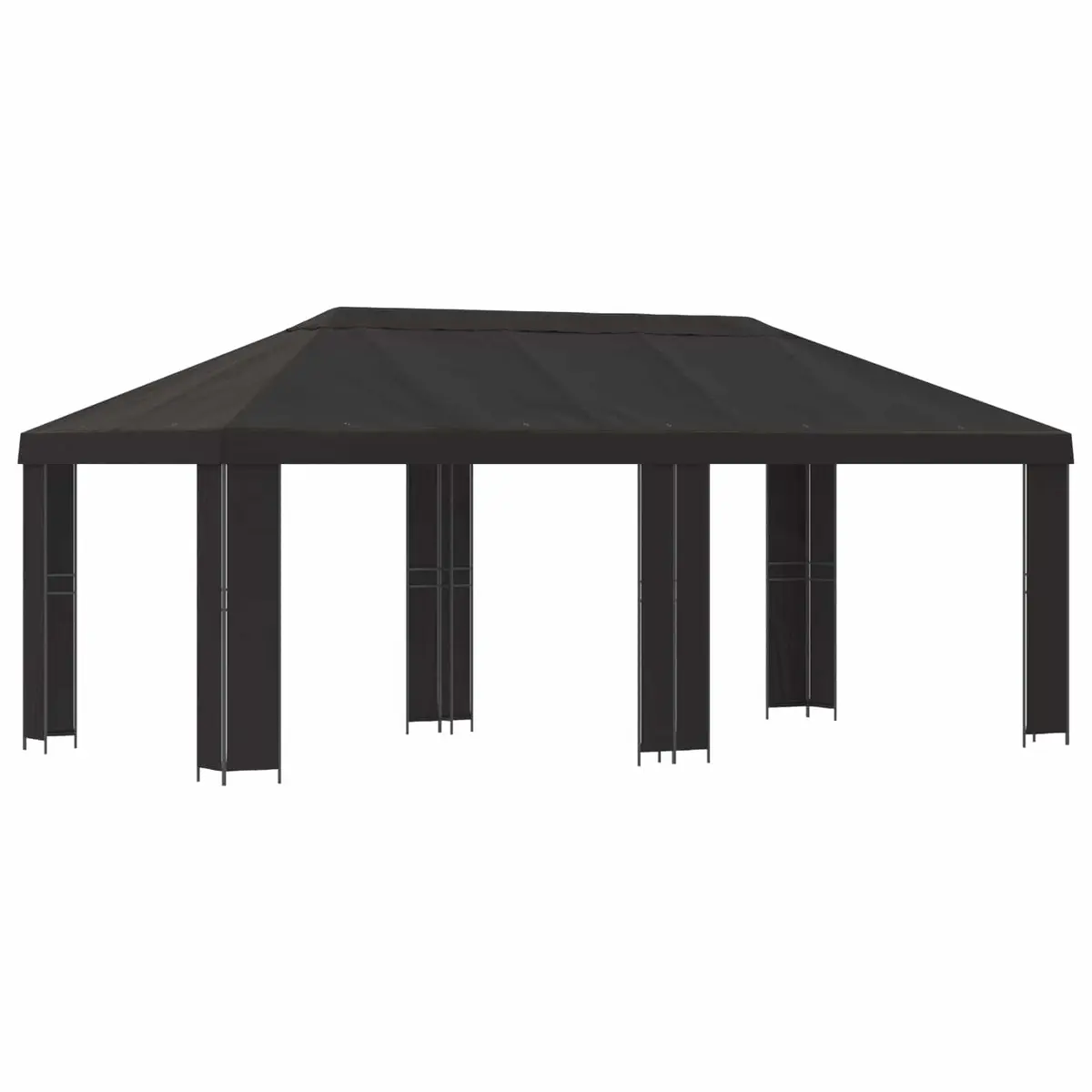 Garden Gazebo Outdoor Canopy 6 x 3 m Anthracite Steel Frame Polyester Cover