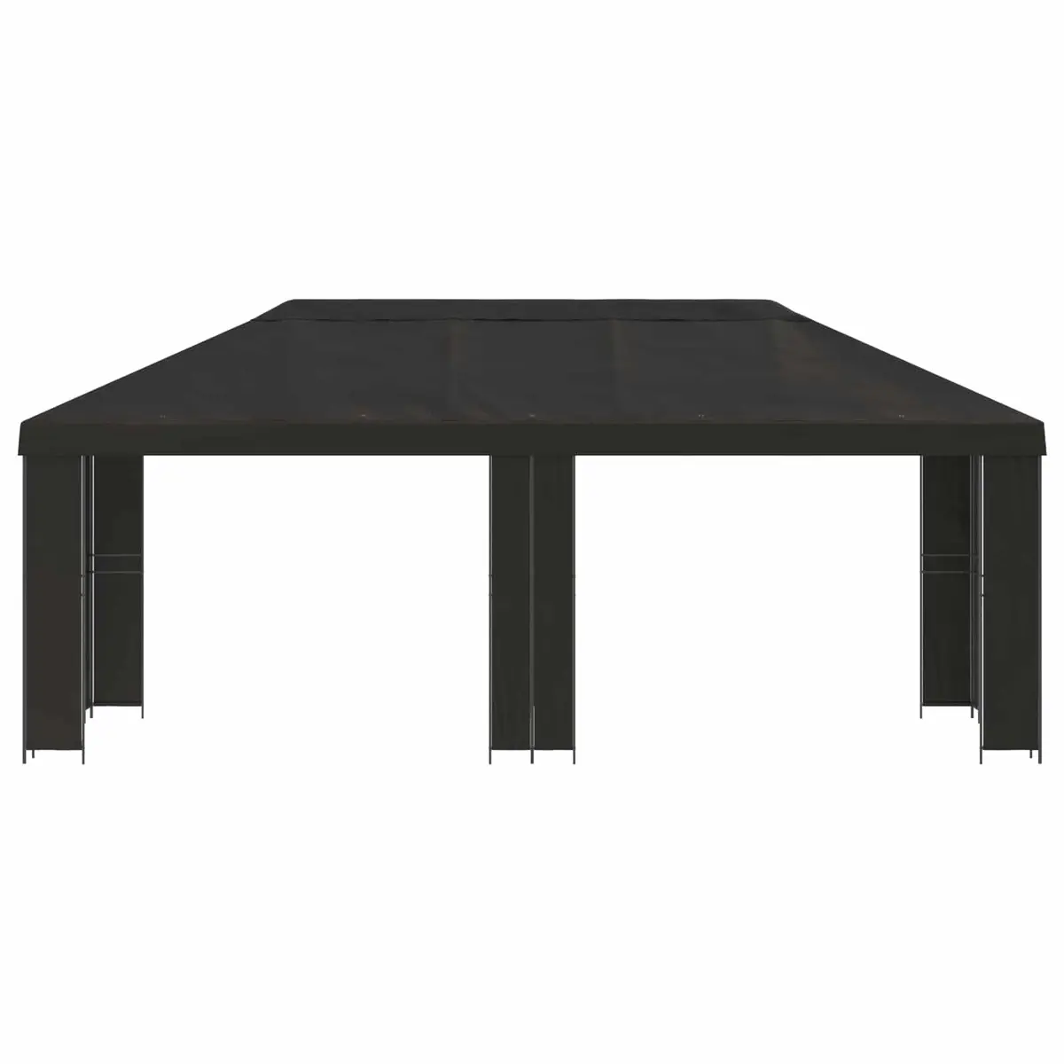 Garden Gazebo Outdoor Canopy 6 x 3 m Anthracite Steel Frame Polyester Cover