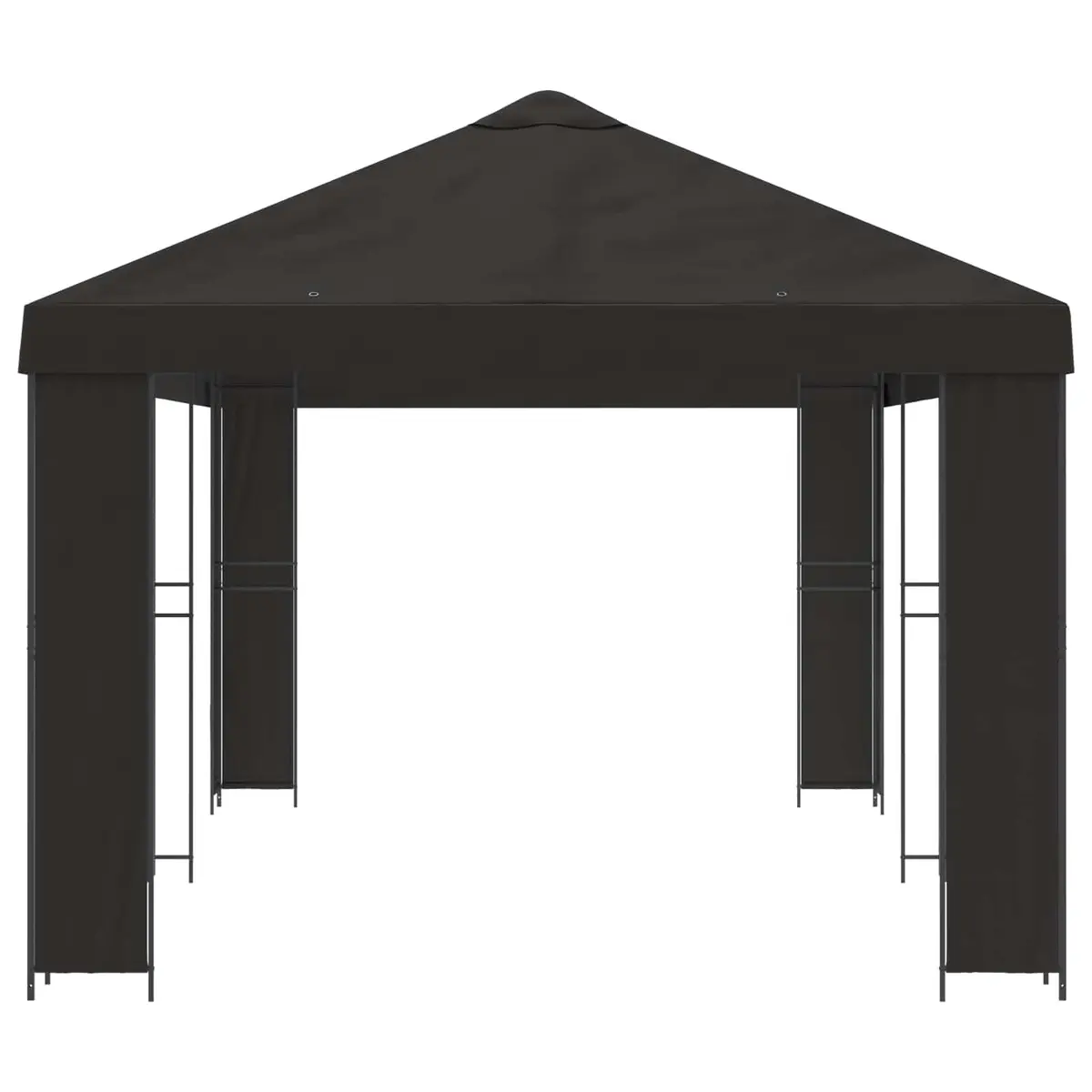 Garden Gazebo Outdoor Canopy 6 x 3 m Anthracite Steel Frame Polyester Cover
