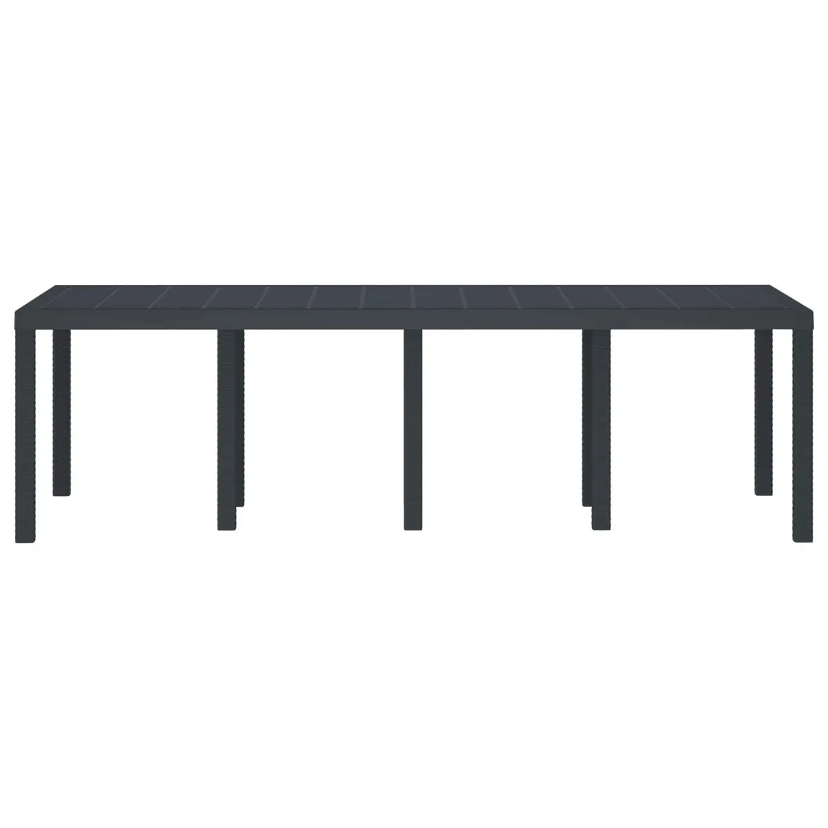 Garden Dining Table Rectangular 250 x 100 cm Anthracite Outdoor Patio Furniture