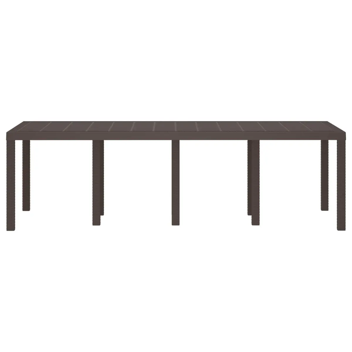 Brown Rectangular Garden Dining Table 250cm