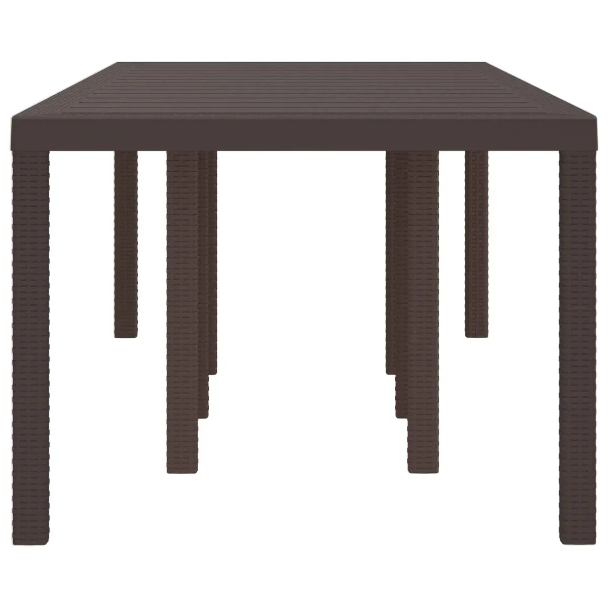Brown Rectangular Garden Dining Table 250cm