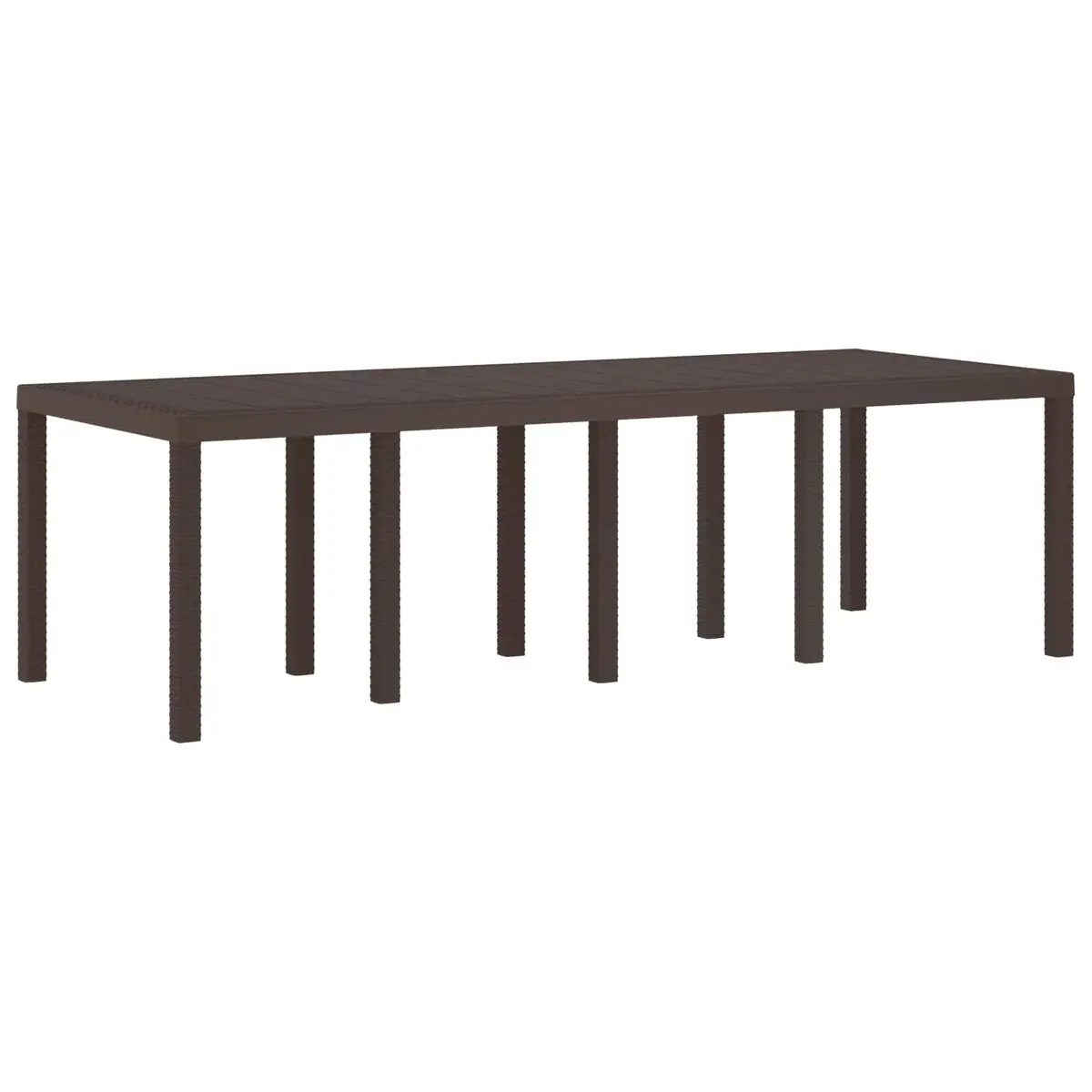 Brown Rectangular Garden Dining Table 250cm