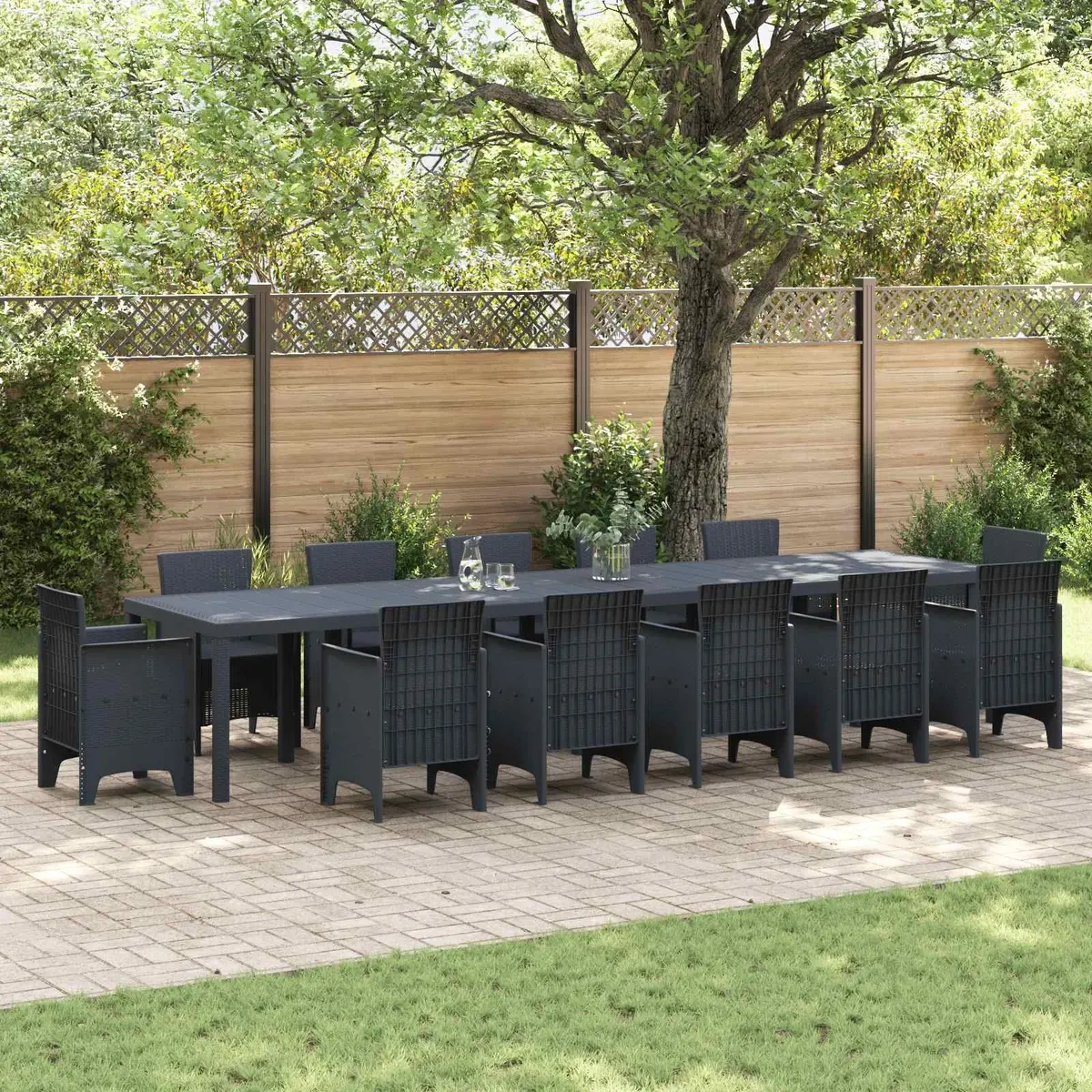 Anthracite Garden Table for Dining