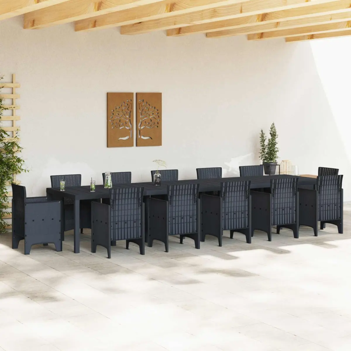 Anthracite Garden Table for Dining