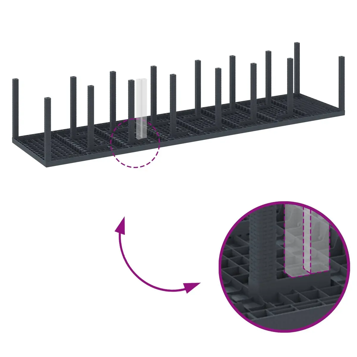 Anthracite Garden Table for Dining