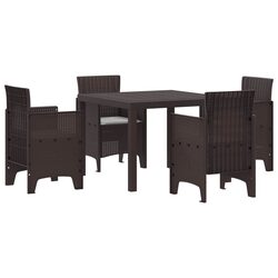 Practical 5-Piece Garden Dining Set with Comfort Features