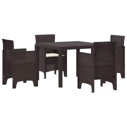 Value-Focused 5-Piece Outdoor Dining Set in Brown