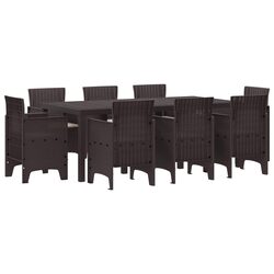 Practical 9-Piece Outdoor Dining Set for Your Garden