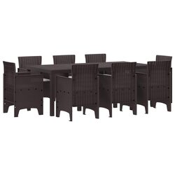 Practical 9 Piece Garden Dining Set for Memorable Gatherings