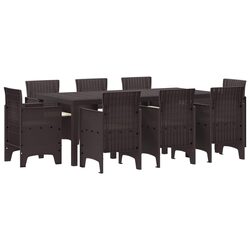 A Warm Welcome with Our 9-Piece Outdoor Dining Set