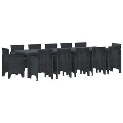 Comfortable Outdoor Dining Set 13 Pieces with Cushions