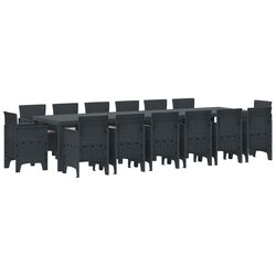 Comfortable and Practical 15-Piece Garden Dining Set