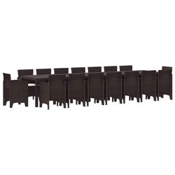 Practical 17 Piece Outdoor Dining Set with Cushions