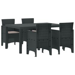 Practical 5-Piece Anthracite Garden Dining Set
